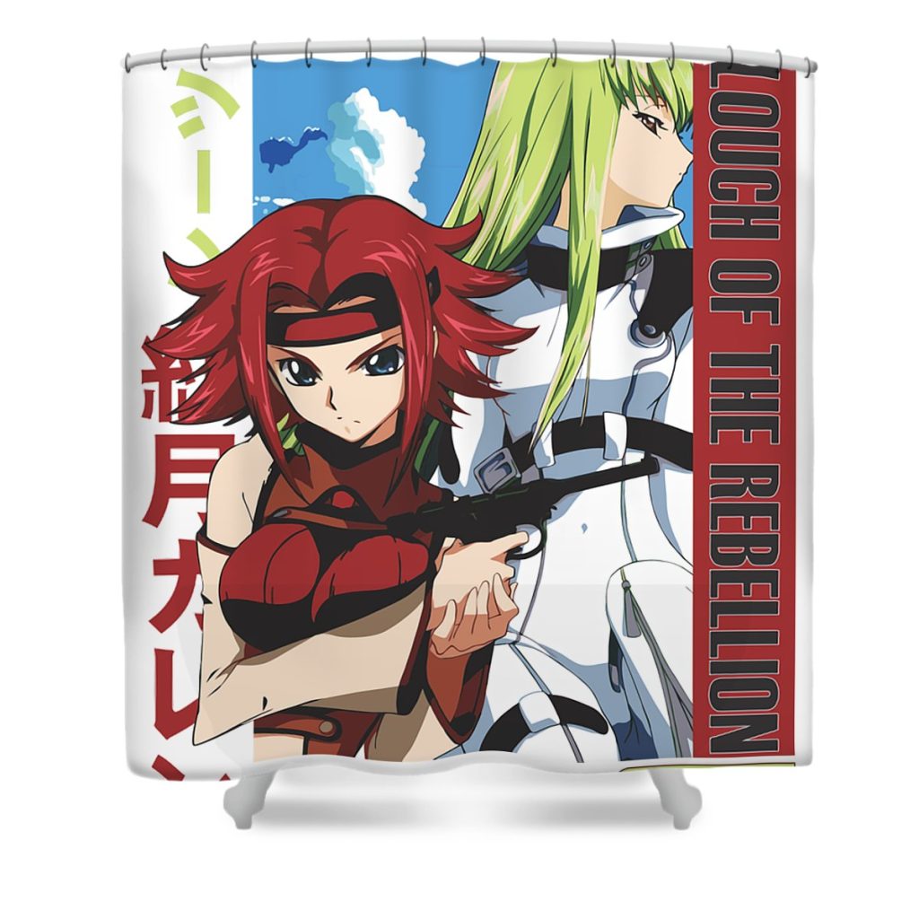 mens womens cc and kallen code geass heroes movie for child transparent - Anime Shower Curtain Shop