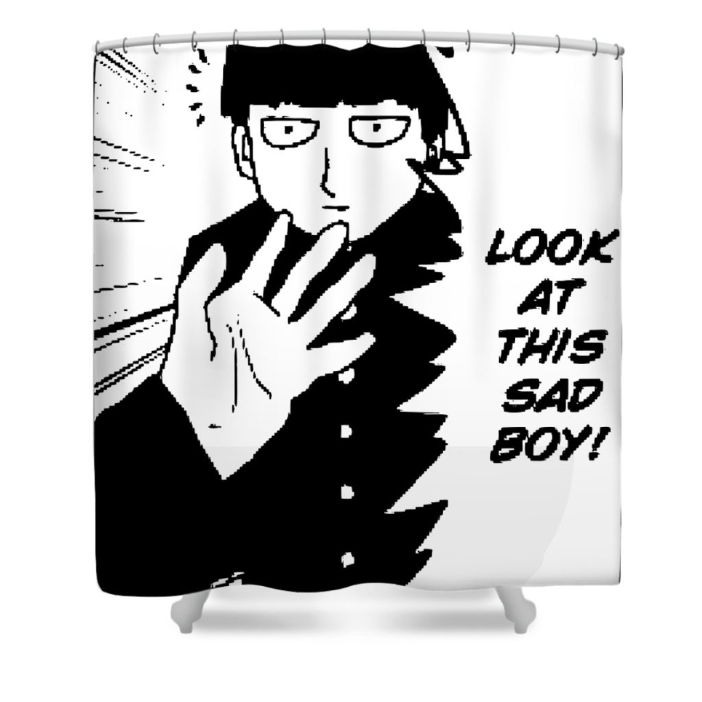 mob psycho 100 philip m evans transparent - Anime Shower Curtain Shop