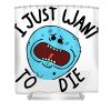 mr meeseeks i just want to die max thompson transparent - Anime Shower Curtain Shop