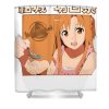 music eat me senpai n n asuna yuuki sword art online heroes movie for child transparent - Anime Shower Curtain Shop