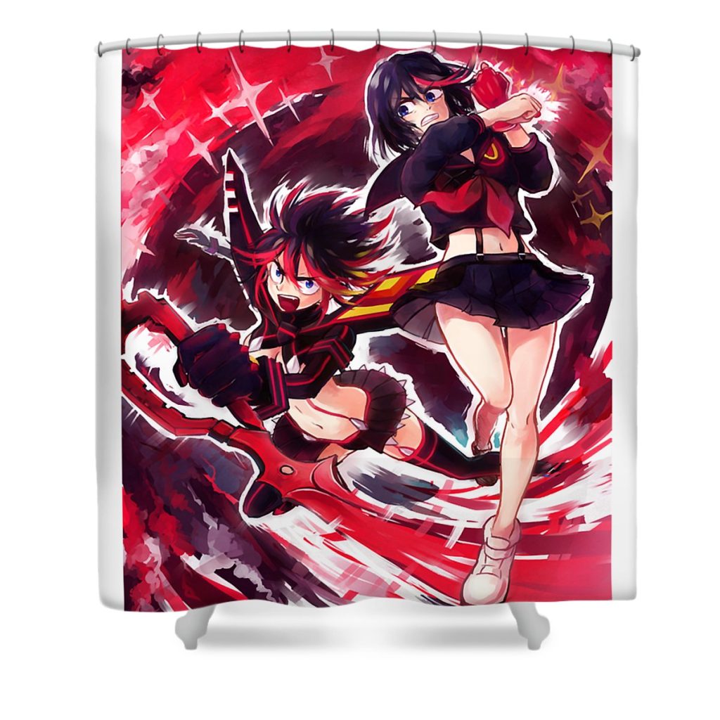 music retro la kill japanese kill tv anime cute graphic gift anime chipi transparent - Anime Shower Curtain Shop