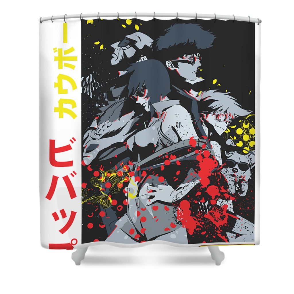 music vintage bounty hunter aesthetic cowboy bebop heroes movie for child transparent - Anime Shower Curtain Shop