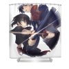 music vintage retro akame manga ga kill anime gifts for music fans anime chipi transparent - Anime Shower Curtain Shop