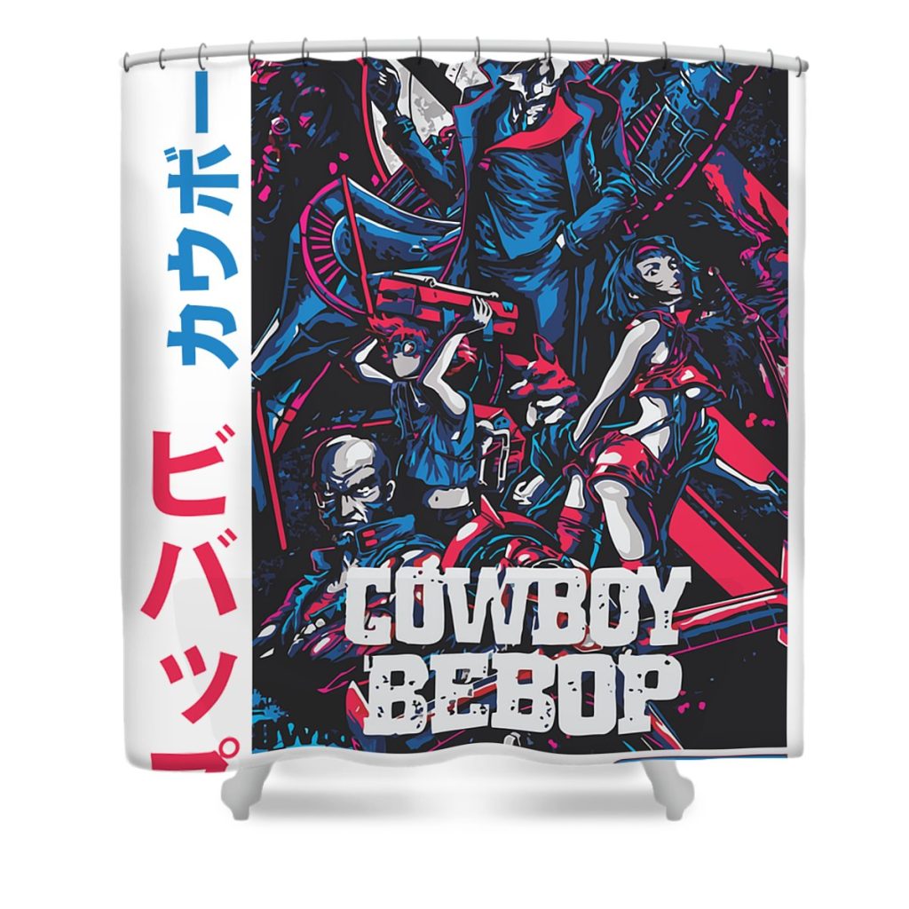 music vintage retro bounty hunter cowboy bebop heroes movie for child transparent - Anime Shower Curtain Shop