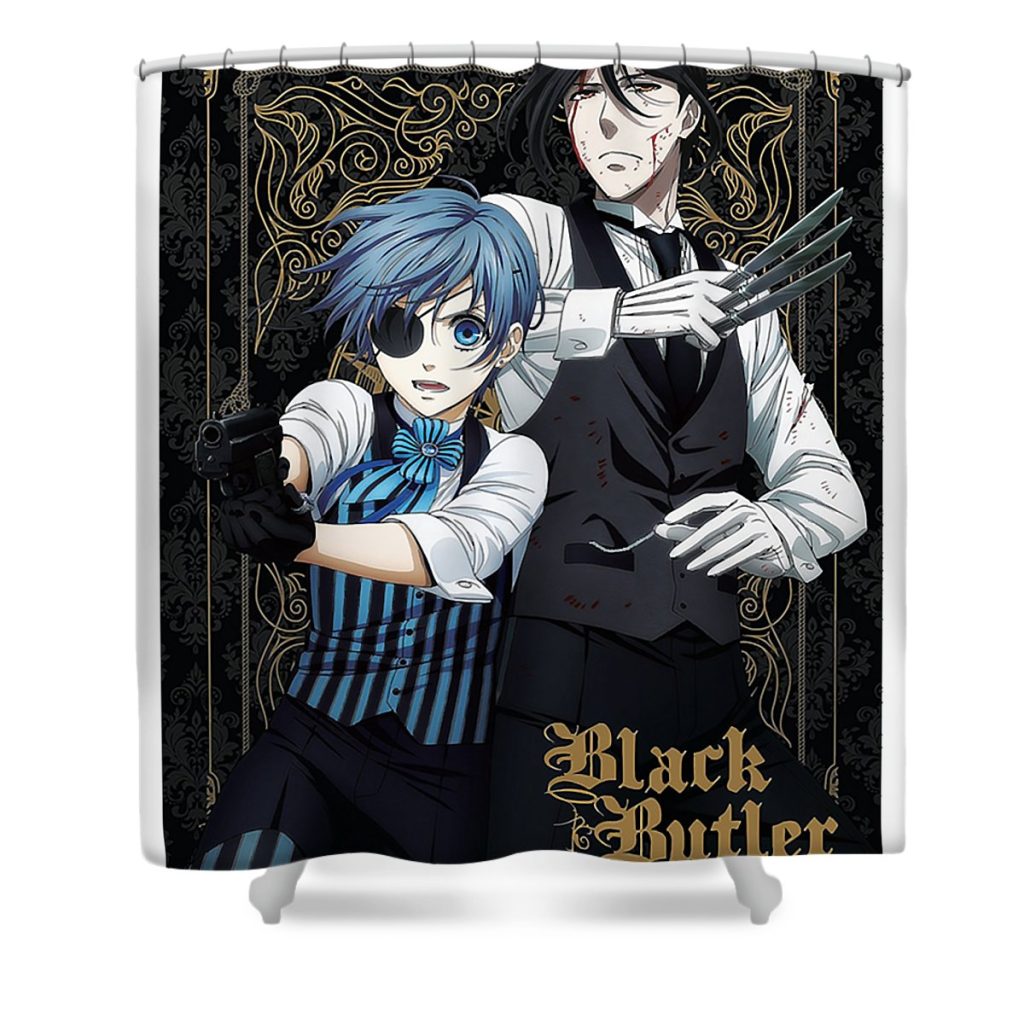 music vintage retro japanese shinigami folklore gifts for music fans anime chipi transparent - Anime Shower Curtain Shop