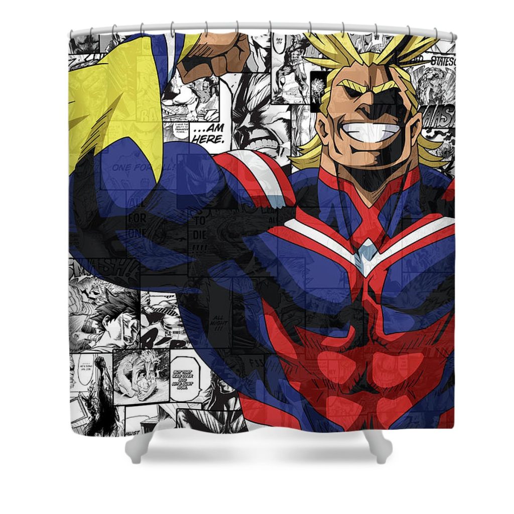 my hero academia all might toufik kessab - Anime Shower Curtain Shop