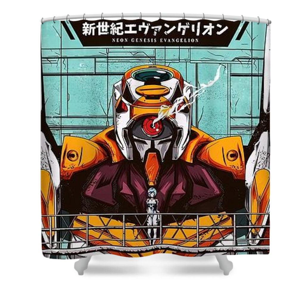 neon genesis evangelion all unit hughes thompson - Anime Shower Curtain Shop