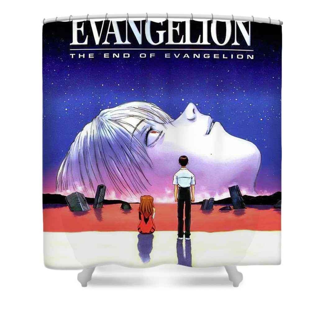 neon genesis evangelion nostalgia prints - Anime Shower Curtain Shop