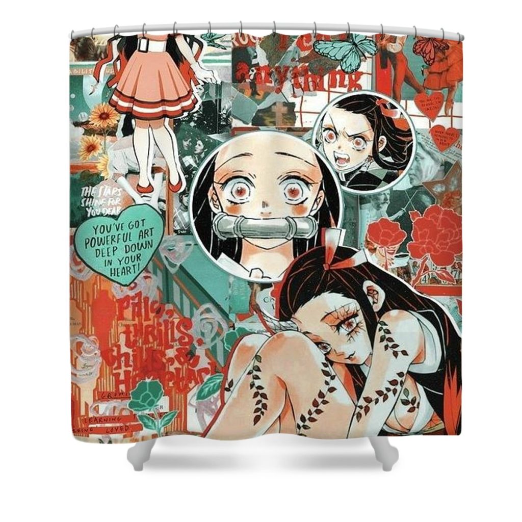 nezuko damla oran - Anime Shower Curtain Shop