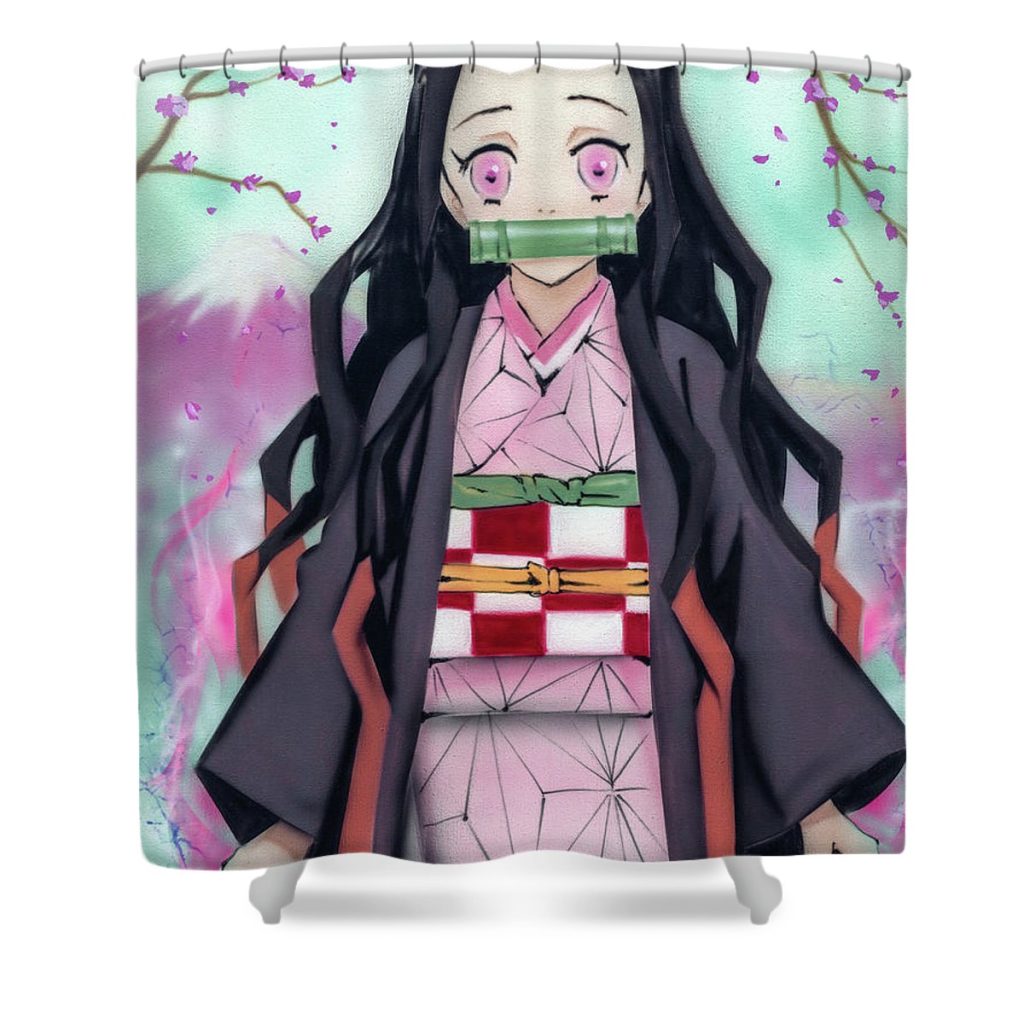 nezuko luis navarro - Anime Shower Curtain Shop