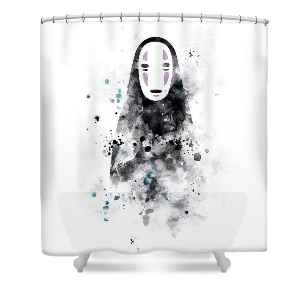 no face monn print - Anime Shower Curtain Shop