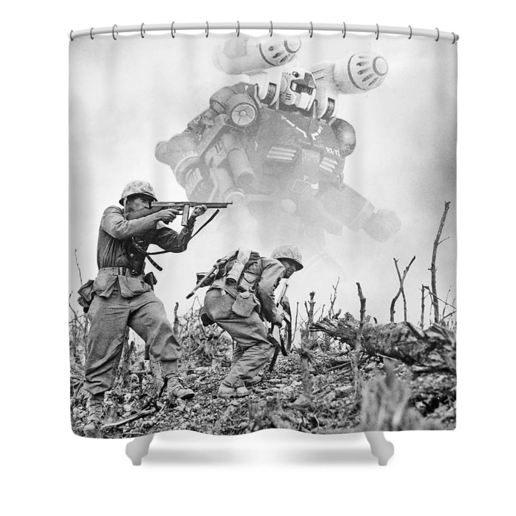 okinawa battlefield andrea gatti - Anime Shower Curtain Shop