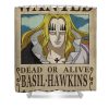 one piece wanted poster basil hawkins niklas andersen - Anime Shower Curtain Shop