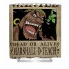 one piece wanted poster blackbeard niklas andersen - Anime Shower Curtain Shop