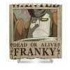 one piece wanted poster franky niklas andersen - Anime Shower Curtain Shop