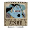 one piece wanted poster jinbe niklas andersen - Anime Shower Curtain Shop