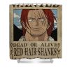 one piece wanted poster shanks niklas andersen - Anime Shower Curtain Shop