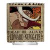 one piece wanted poster whitebeard niklas andersen - Anime Shower Curtain Shop