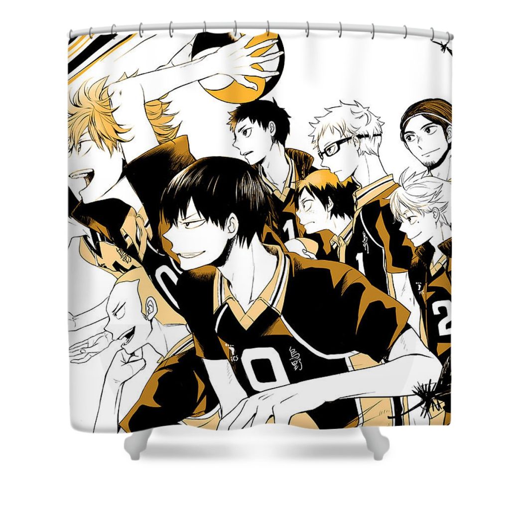 orange karasuno ke tan - Anime Shower Curtain Shop