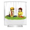 pazu and sheeta atun farida transparent - Anime Shower Curtain Shop