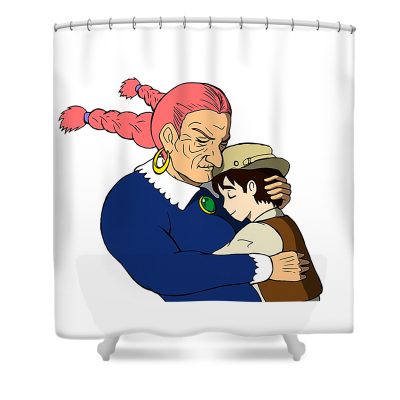 pazu love dolla daniel niel transparent - Anime Shower Curtain Shop