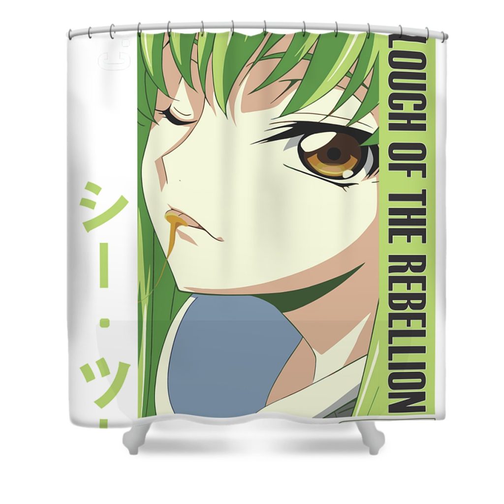 people call me cc pizza girl code geass heroes movie for child transparent - Anime Shower Curtain Shop