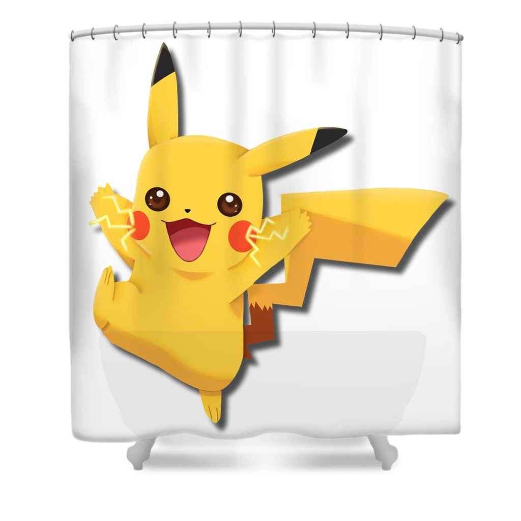 pikachu juliart jcmm transparent - Anime Shower Curtain Shop