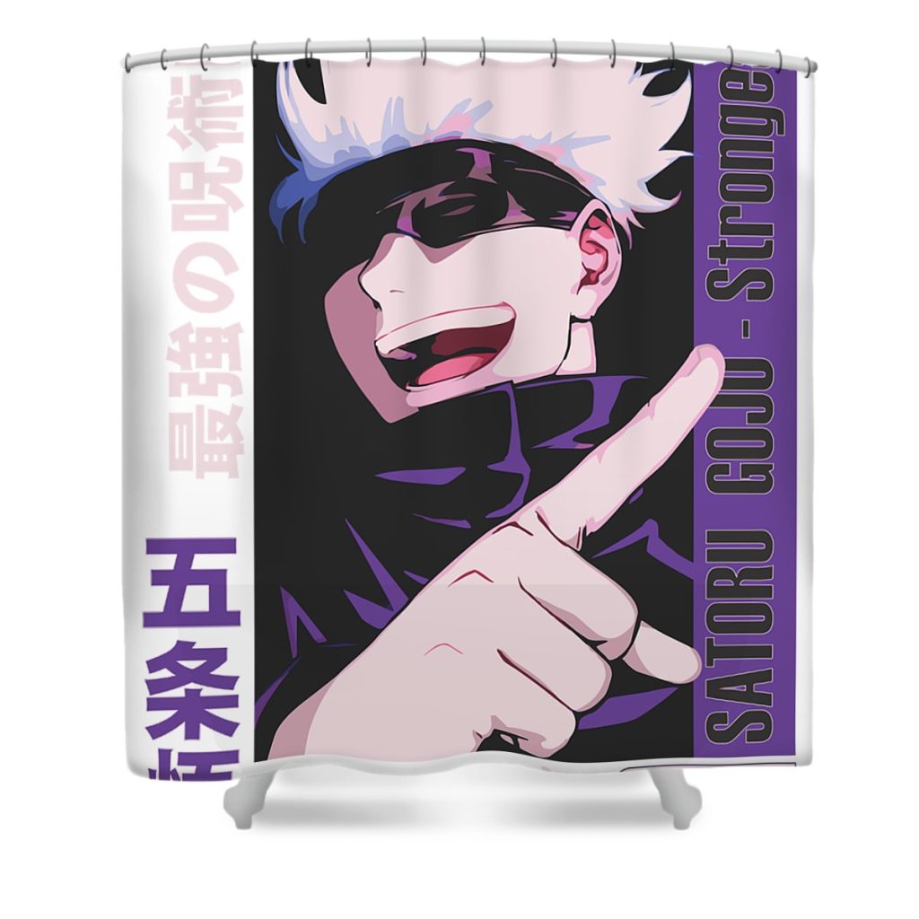 pink gojo satoru jujutsu kaisen heroes movie for child transparent - Anime Shower Curtain Shop