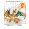 pokemon charizard abstract paint sketch stefano senise transparent - Anime Shower Curtain Shop