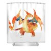 pokemon charizard monn print - Anime Shower Curtain Shop