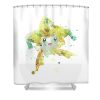 pokemon jirachi monn print - Anime Shower Curtain Shop