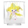 pokemon jirachi watercolor mihaela pater transparent - Anime Shower Curtain Shop