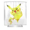 pokemon pikachu monn print - Anime Shower Curtain Shop