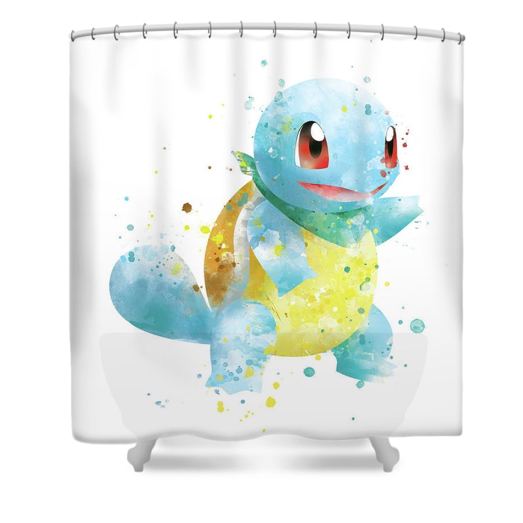 pokemon squirtle monn print - Anime Shower Curtain Shop