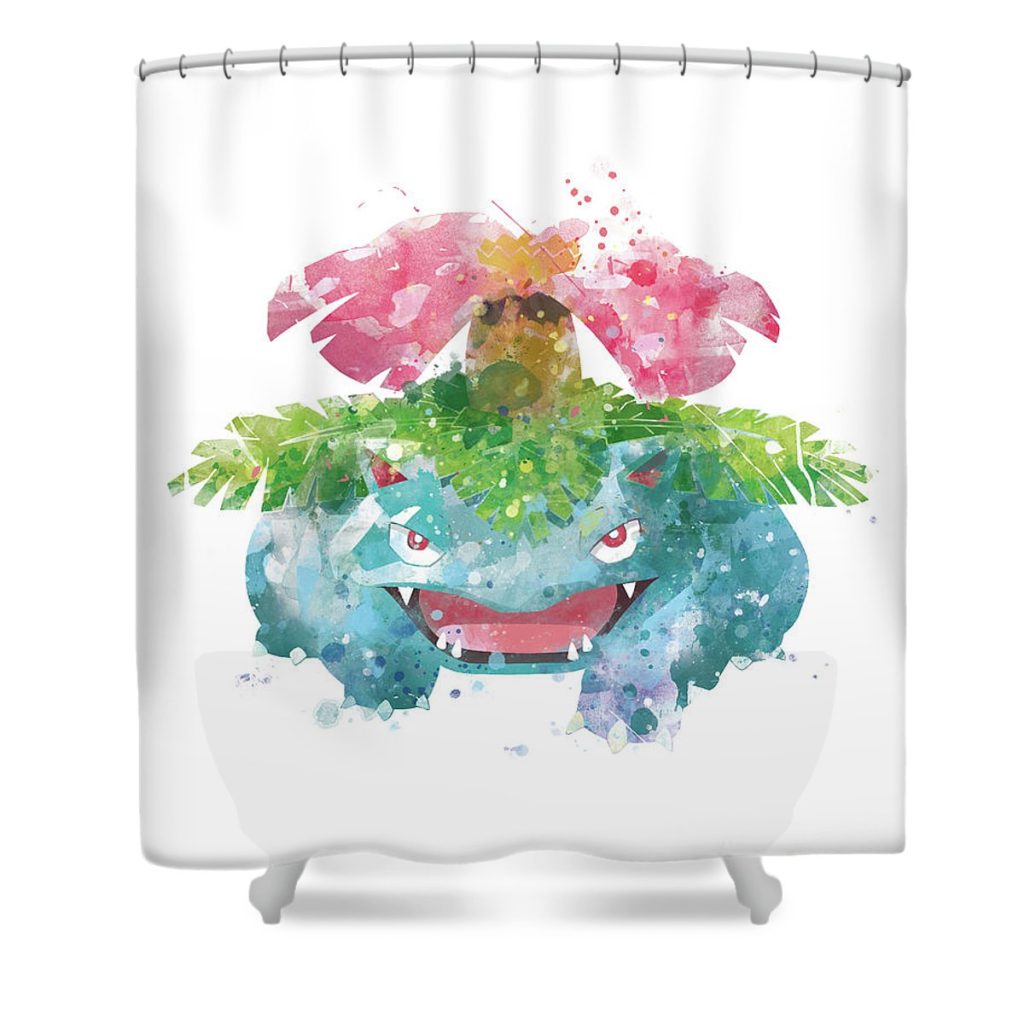 pokemon venusaur monn print - Anime Shower Curtain Shop