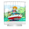 ponyo and sasuke charlie bost transparent - Anime Shower Curtain Shop