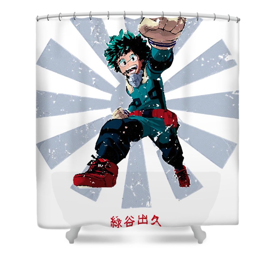 position go opponent izuku midoriya my hero academia retro japanese cool gifts zery bart transparent - Anime Shower Curtain Shop