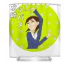 retro keep your hands off eizouken anime tsubame mizusaki gifts for fans lotus leafal transparent - Anime Shower Curtain Shop