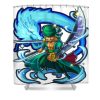 roronoa zoro one piece anime aditya sena transparent - Anime Shower Curtain Shop