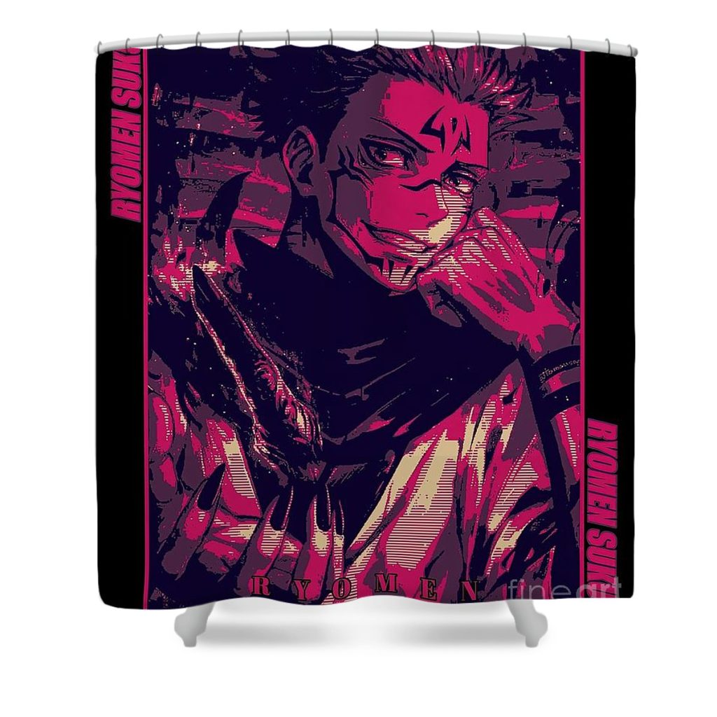 ryomen sukuna jujutsu kaisen jeremy price - Anime Shower Curtain Shop