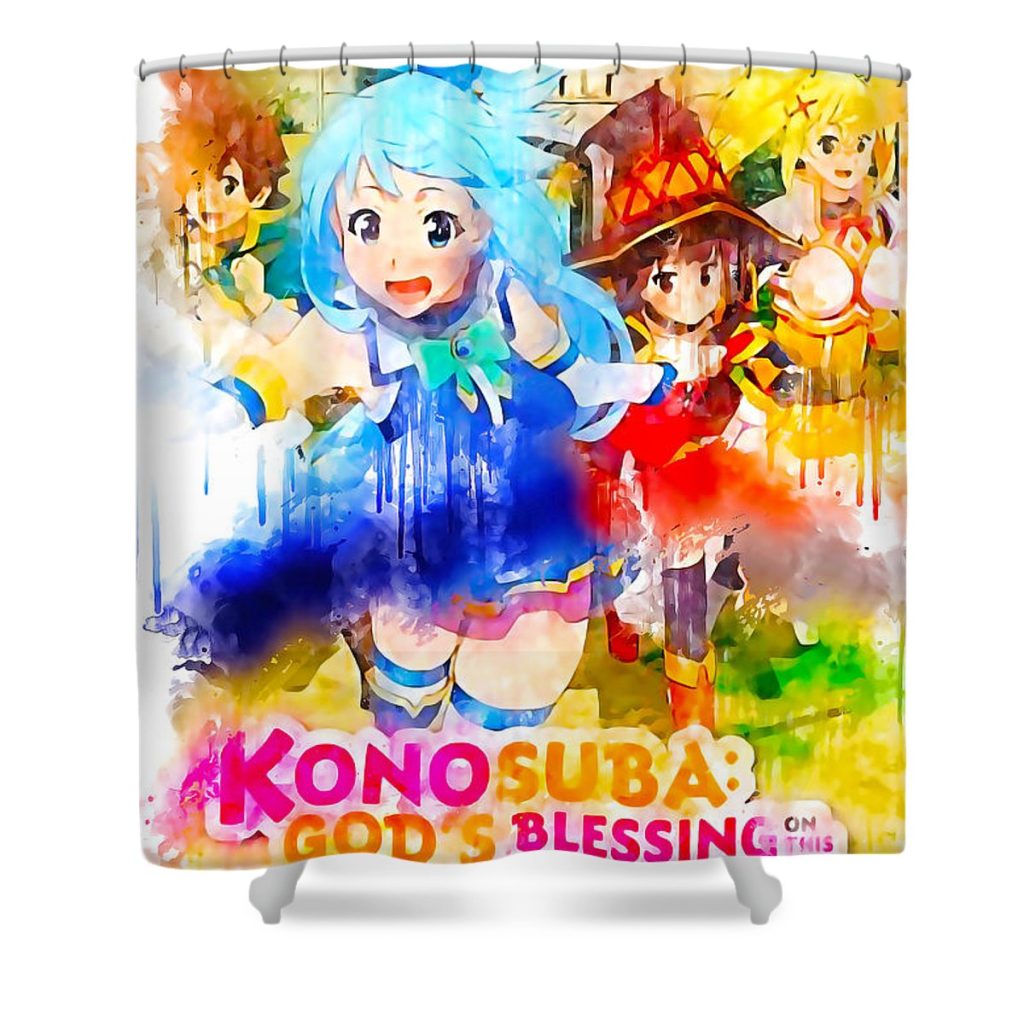 s03371 anime konosuba god s blessing on this wonderful world sherman barrows - Anime Shower Curtain Shop