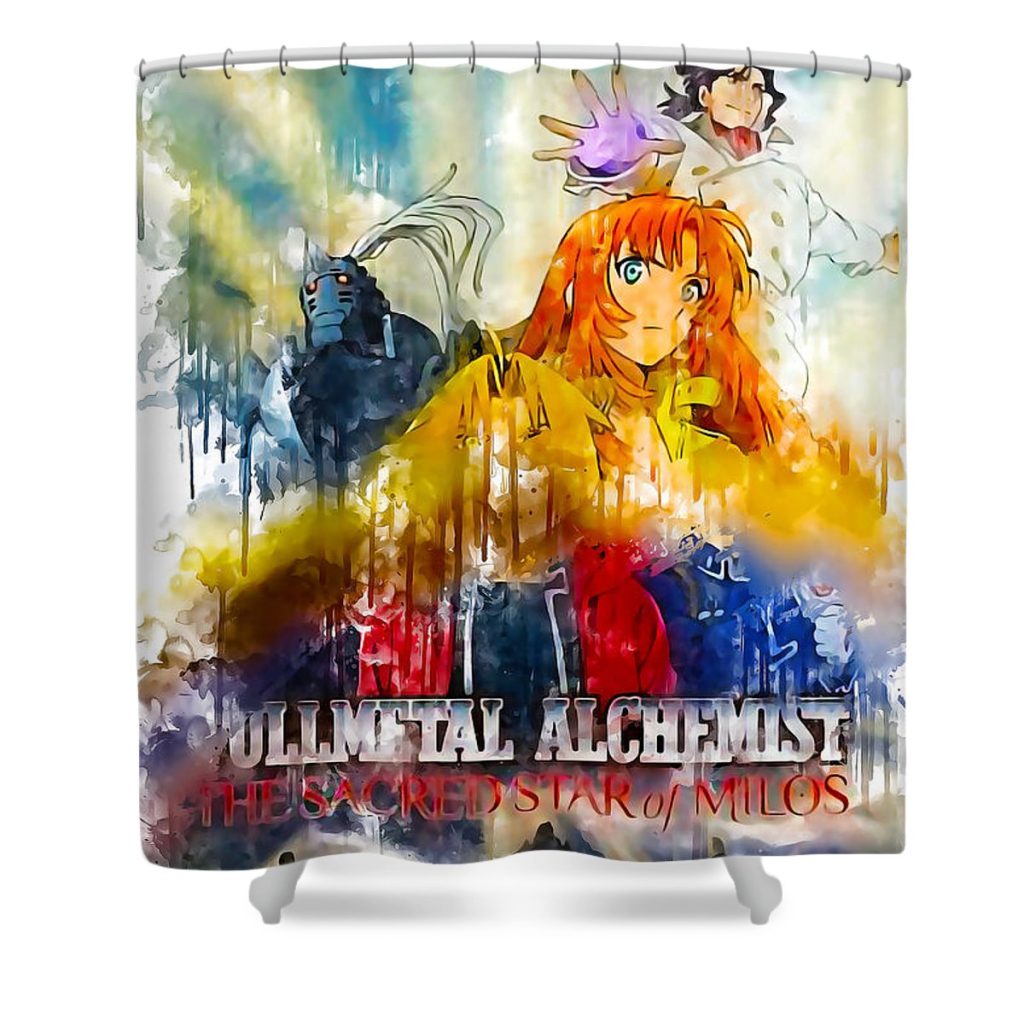 s03484 anime fullmetal alchemist the movie the sacred star of milos sherman barrows - Anime Shower Curtain Shop