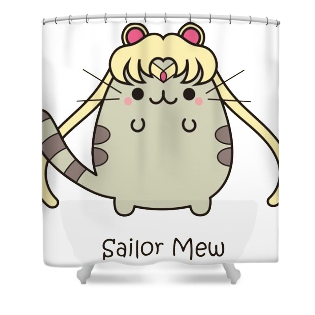 sailor cat moon priza riyanzi transparent - Anime Shower Curtain Shop