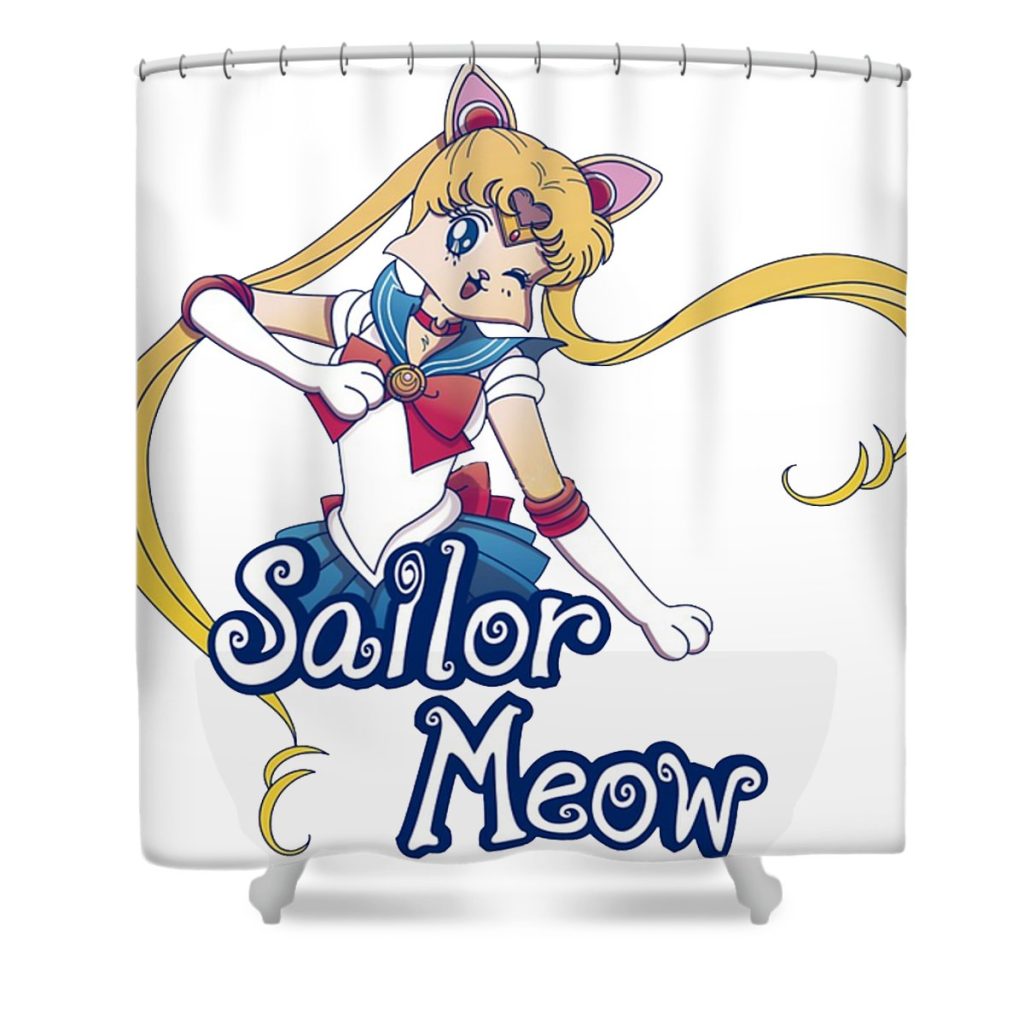 sailor cat moon vegha amelia transparent - Anime Shower Curtain Shop