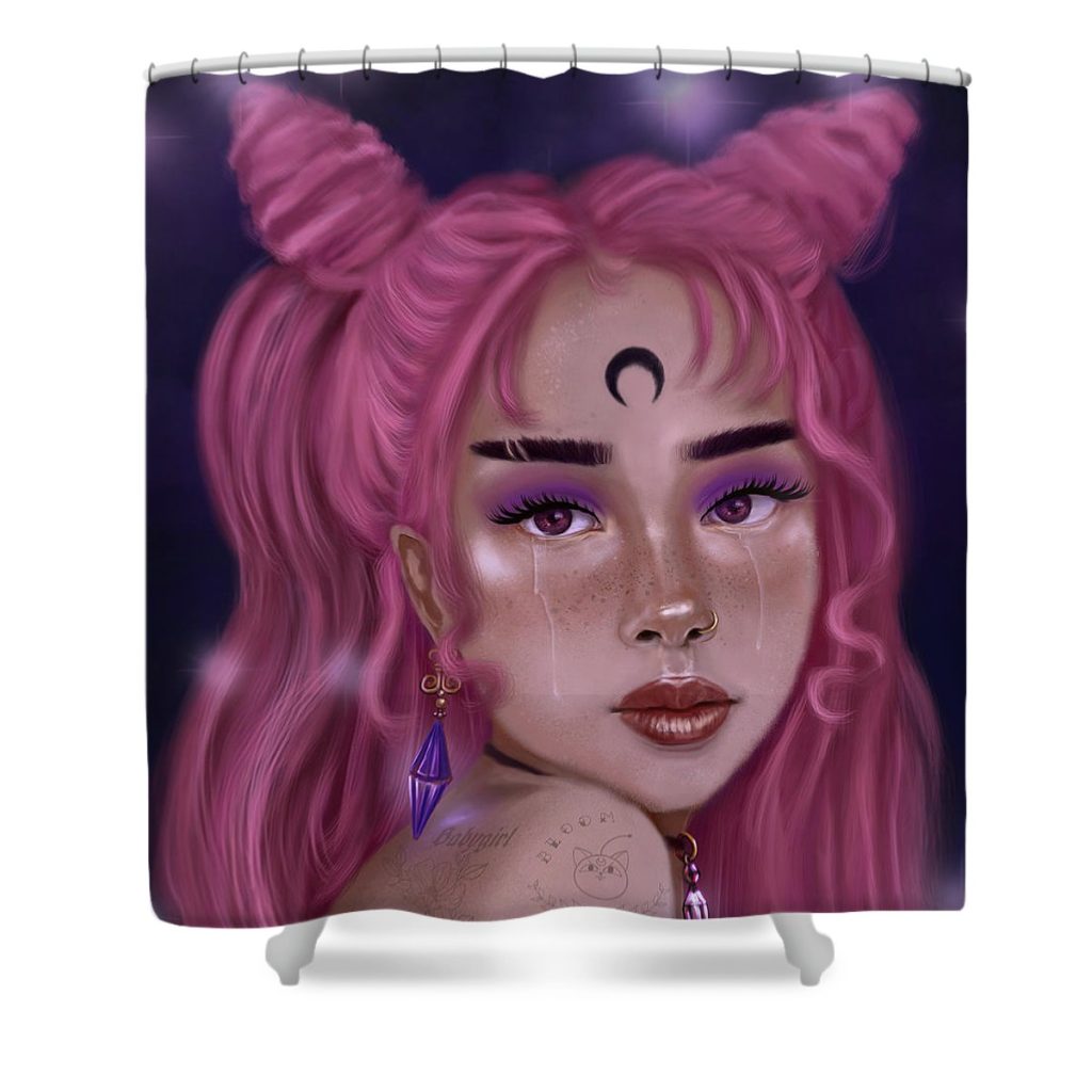 sailor moon chibiusa lazy sheba - Anime Shower Curtain Shop