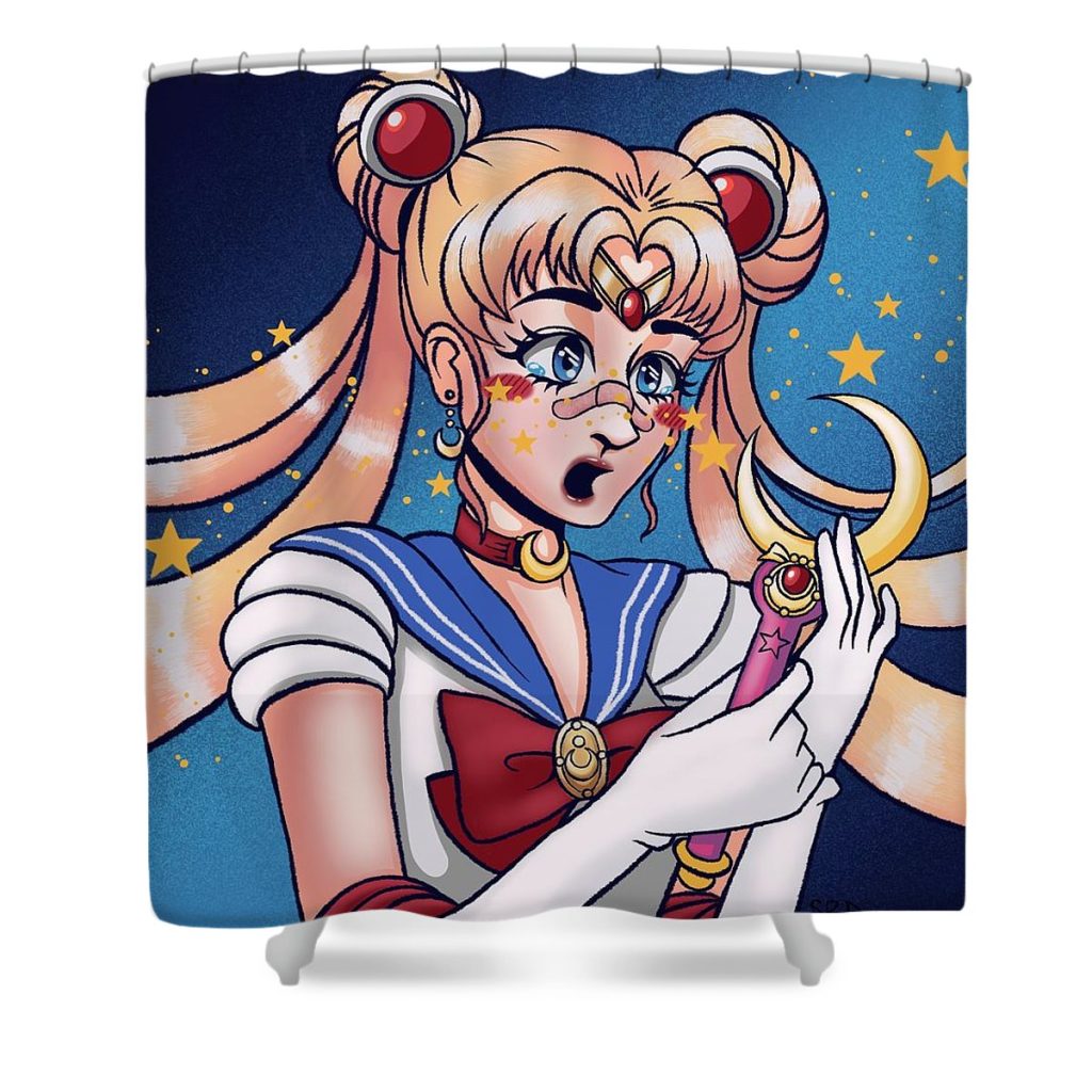 sailor moon fan art ptii skylar b dillon - Anime Shower Curtain Shop