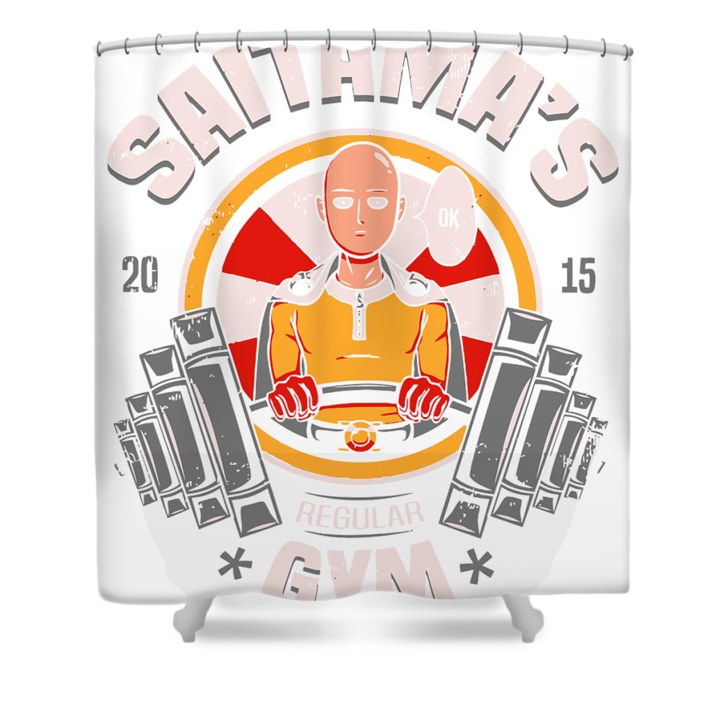 saitamas gym monkeyman transparent - Anime Shower Curtain Shop