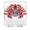 samurai cat will fight for tuna pizza me transparent - Anime Shower Curtain Shop