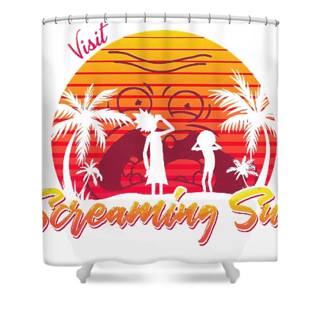 screaming sun cheryl knox transparent - Anime Shower Curtain Shop