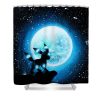 shiny umbreon under the moon painting magda swinya - Anime Shower Curtain Shop